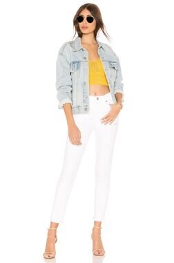 Citizens of Humanity Rocket Crop High Rise Skinny White Jeans Size 26 $198